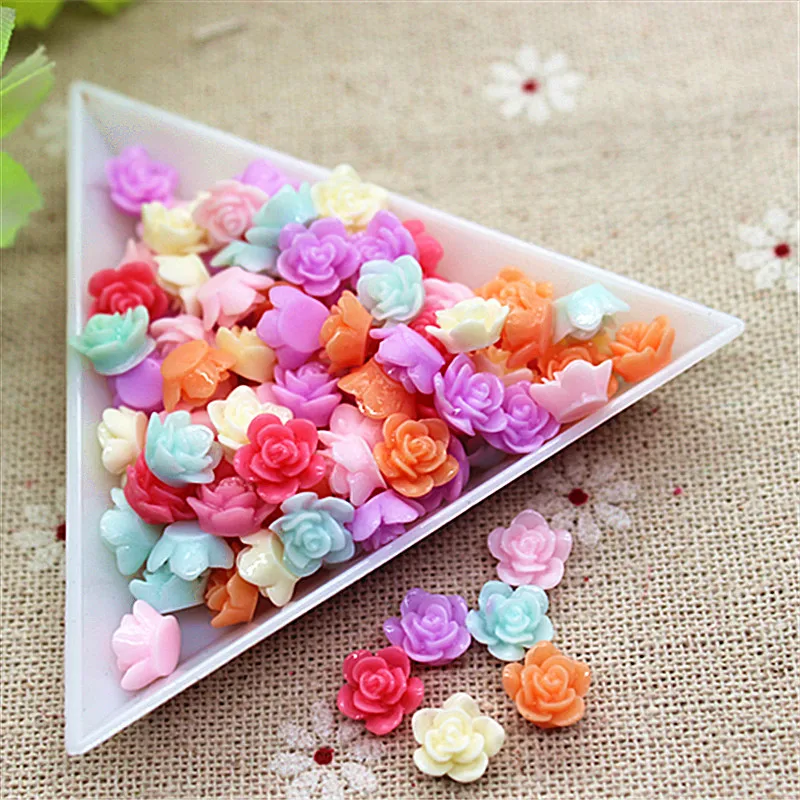 

Mix Colors 100pcs 8mm Cute Resin Little Flower Flatback Cabochon DIY Nail Beauty Scrapbooking Decorative Craft Making