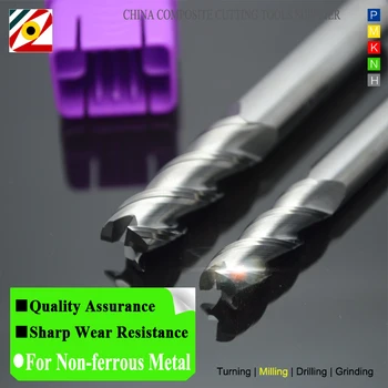 

EDGEV Solid Carbide End mills 1-4/6/8/10/12/16-20mm Aluminum Woodworking CNC Face Slot Milling Cutter Alloy Tungsten Steel Tools
