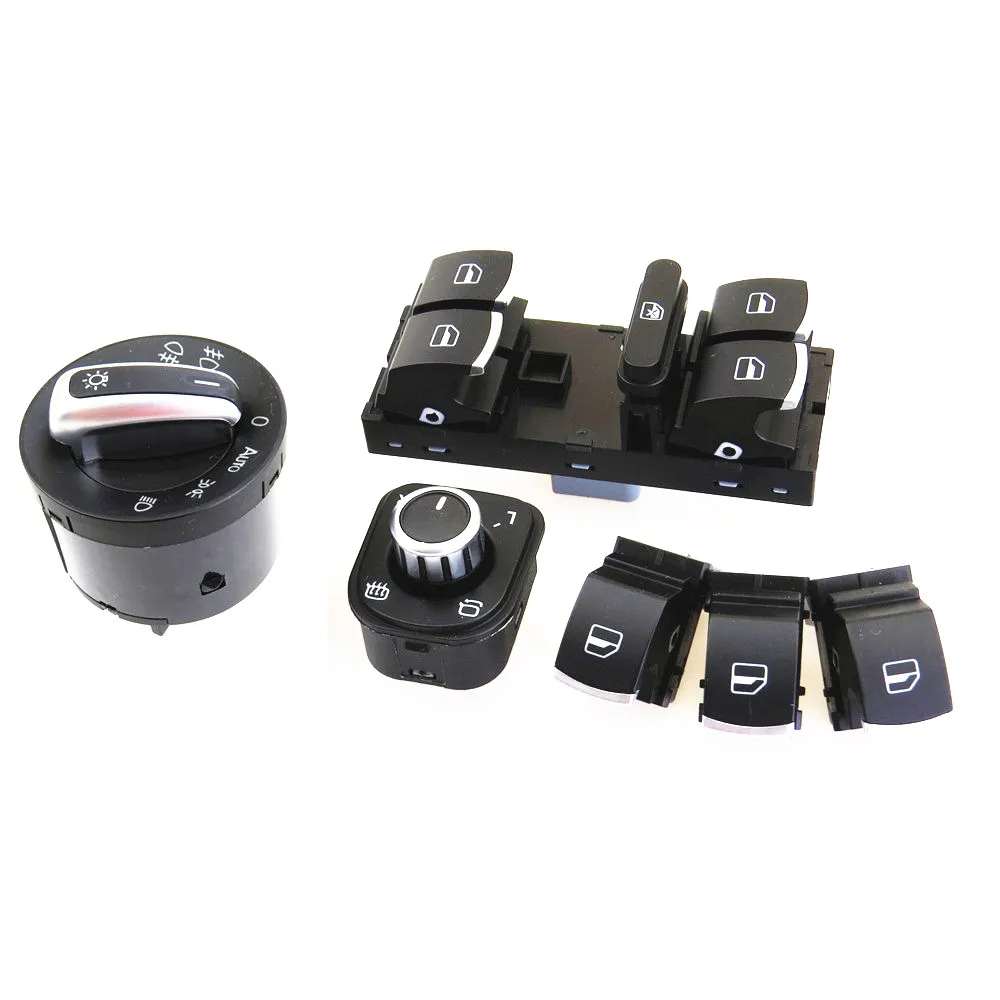 

Переключатель фары FHAWKEYEQ 1 комплект, ручка заднего зеркала, боковое стекло, кнопка управления VW Passat B6 Golf MK5 MK6 Jetta MK5 Tiguan 5ND941431B