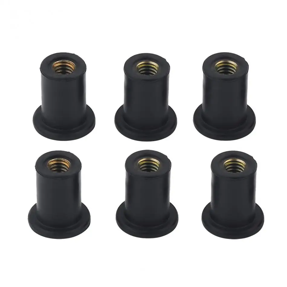 

6 Pcs M4 Rubber Well Nuts Blind Windscreen Fastener rivet fishing kayak accessories for Canoe Kayak Boat Replacement jack nuts
