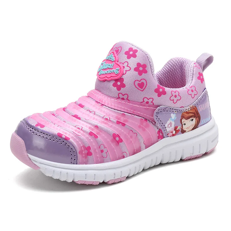 الربيع الخريف صوفيا الكرتون الأميرة الطفل بنات أحذية رياضية للأطفال أحذية تزلج الأطفال الأزياء كاتربيلر أحذية العلامة التجارية مصمم
