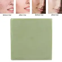 Зеленая глина, мыло ручной работы нежный Очищающий увлажняющий уход за лицом для ванны эфирное масло мыло 100 г