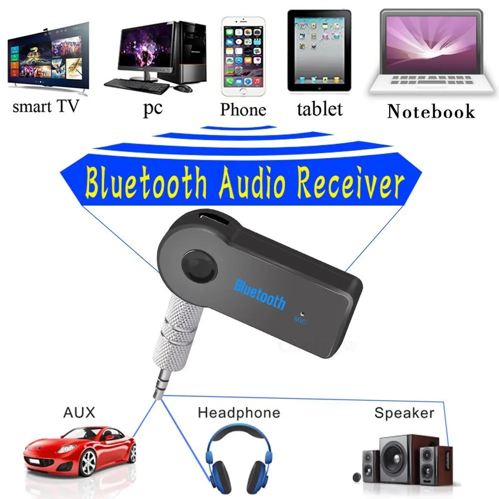3,5 мм автомобильный беспроводной аудио Blutooth беспроводной приемник адаптер для динамика наушников автомобильные комплекты громкой связи с 3,5 мм разъемом USB кабель