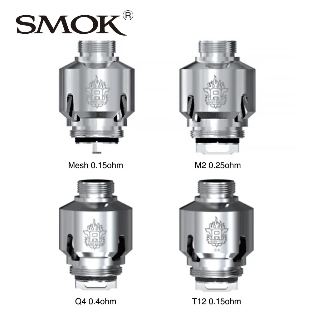 Original SMOK V8 Baby EU Core 3pcs V8 Baby-Q2/M2/Mesh/Q4/T12 for TFV8 Big Baby/Resa Baby /TFV12 Big Baby Prince EU Edition Original SMOK V8 Baby EU Core 3pcs V8 Baby-Q2/M2/Mesh/Q4/T12 for TFV8 Big Baby/Resa Baby /TFV12 Big Baby Prince EU Edition