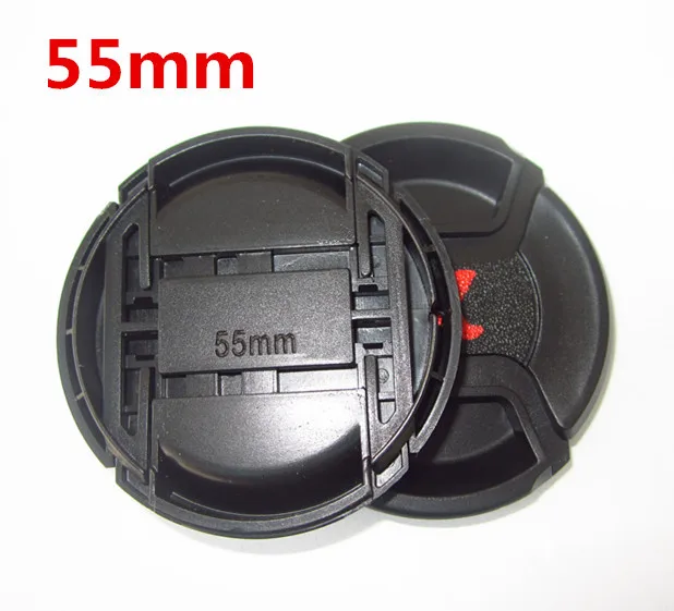 

30pcs/lot 40.5mm 49mm 55mm 58mm center pinch Snap-on cap cover LOGO for Alpha 55mm camera Lens