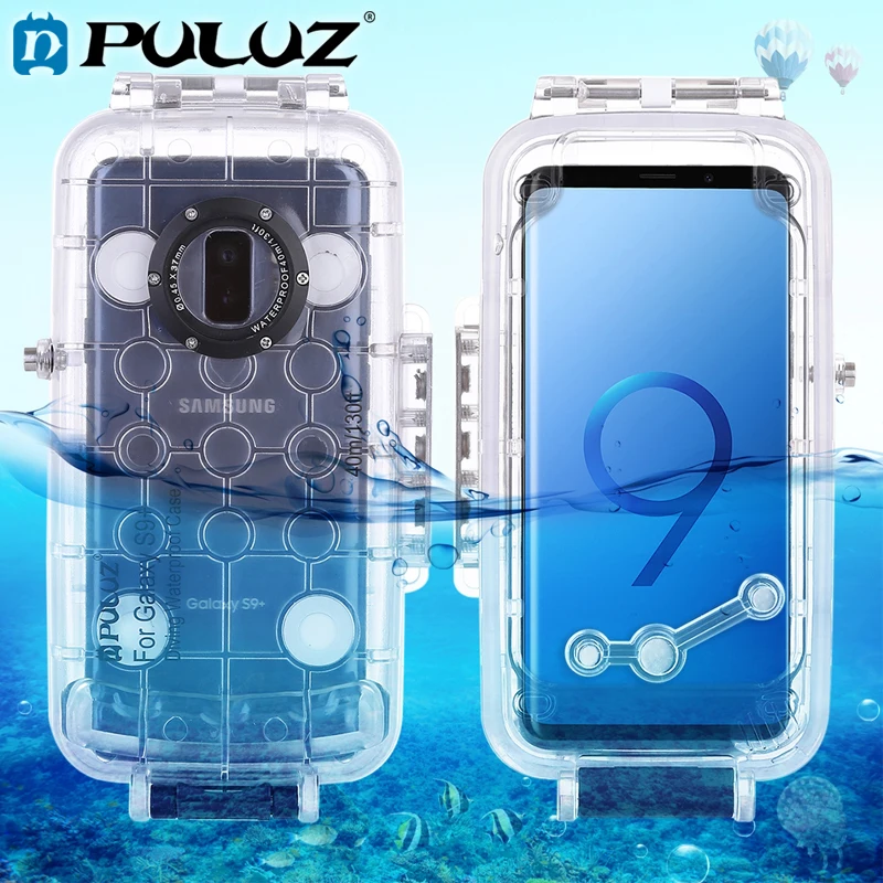 PULUZ 40 м водонепроницаемый корпус для дайвинга Galaxy S9 +/ Huawei Android 8.0.0 P20 фото-и