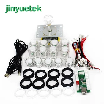 

Arcade DIY LED Kit with Zero Delay USB Encoder To PC Arcade Games 4/8 Way Joystick +13PCS LED Illuminated Arcade Push Buttons