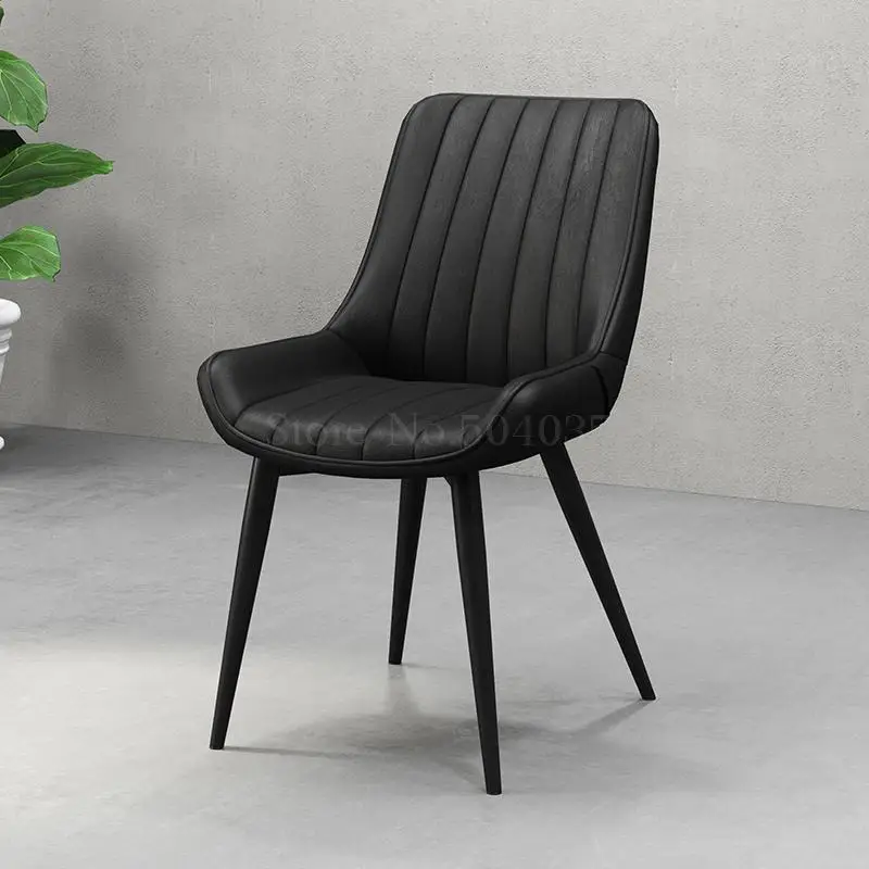 Скандинавское повседневное дизайнерское офисное кресло светильник роскошное Кованое железо простой современный мягкий диван обеденный задний стул - Цвет: VIP 6