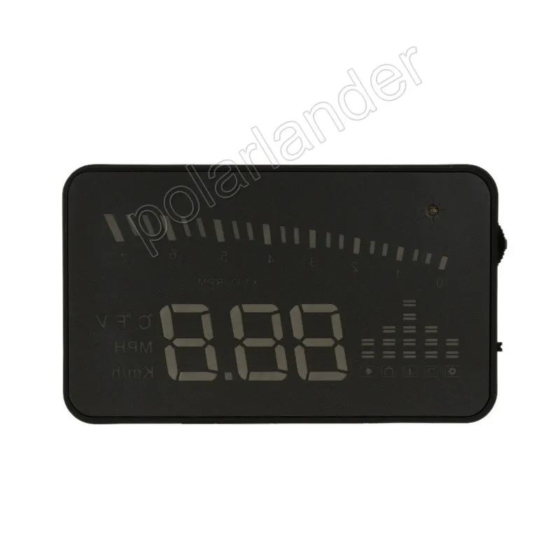 OBD II W03 hud-проектор Head Up Дисплей 5,5 дюймов Smart голос Автомобиль HUD км/ч MPH Превышение скорости предупреждение