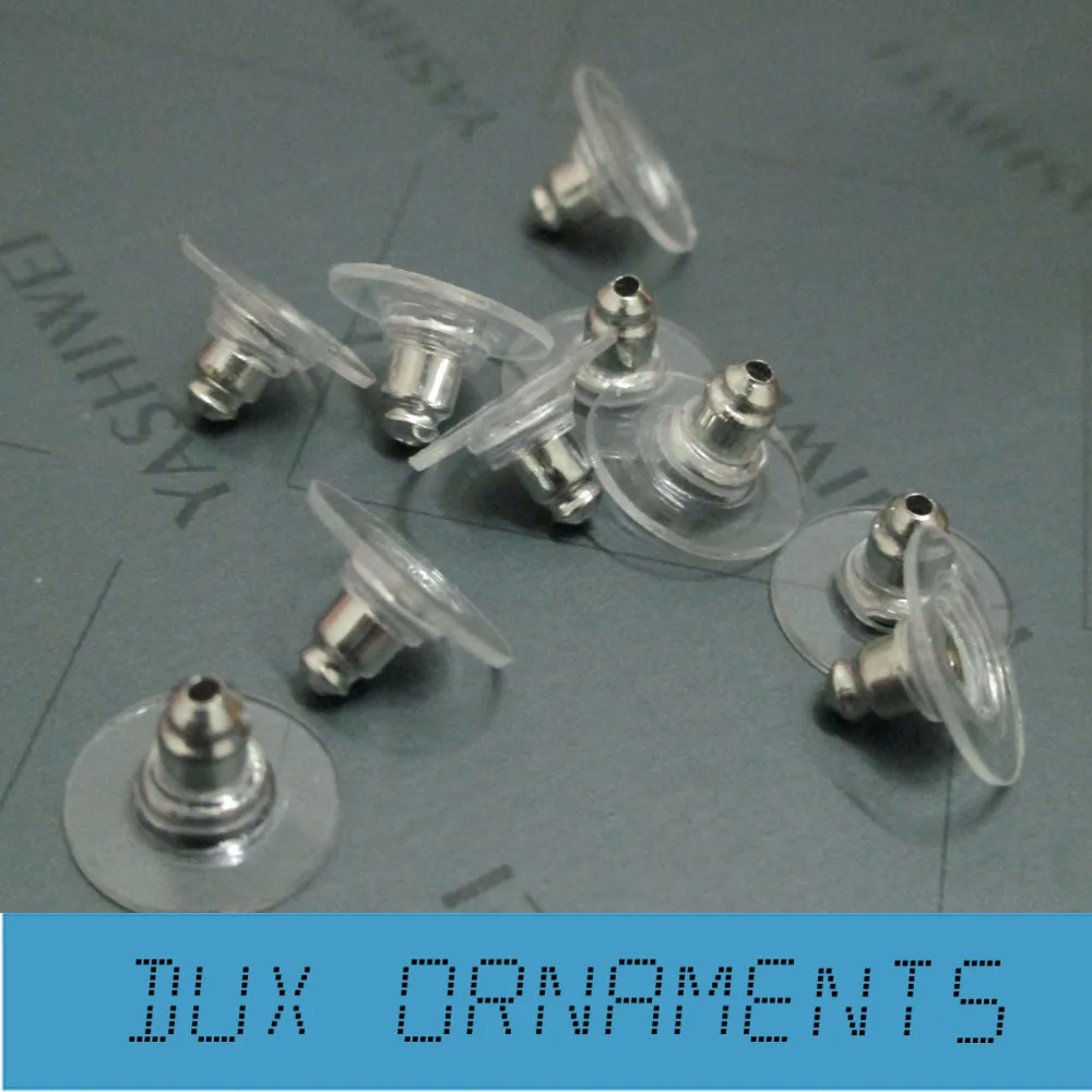 

Back of Earring Back earring findings Earring jackets & trims collection Earring Clutch with Clear Plastic Disc