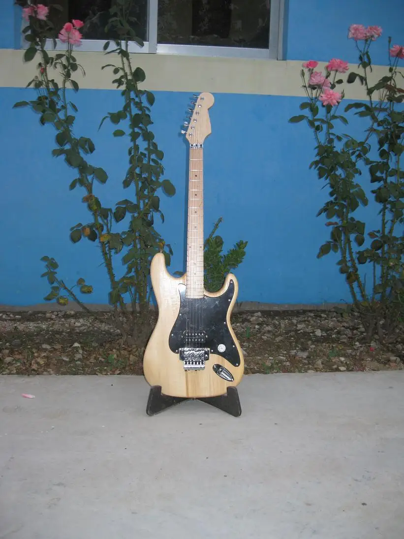 Free shipping EVH unfinished guitar no paiting basswood body guitar