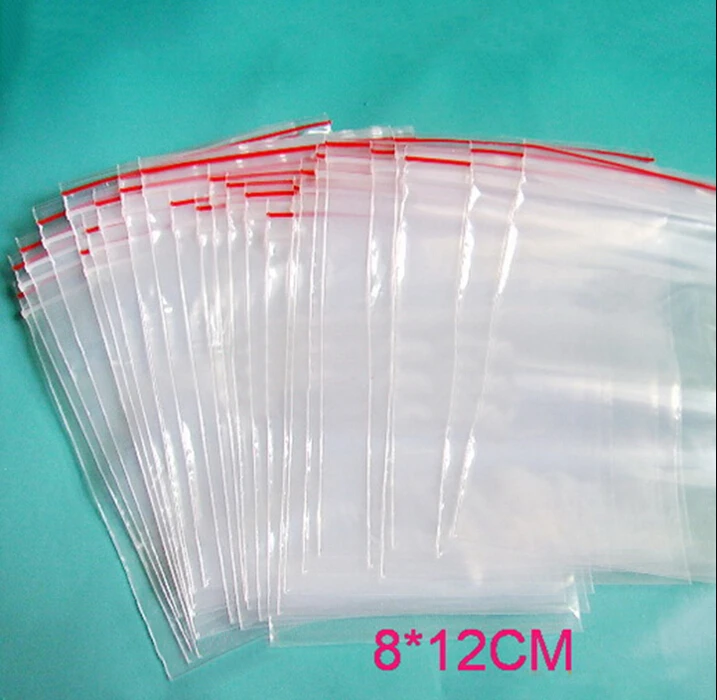 

100Pcs/Backs Self Adhesive Plastic Bag Clear Jewelry Packaging 8cmx12cm For Ziplock Bags Jewelry Bags Gift Bags