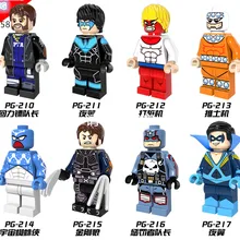 Gusug 80 шт. PG8058 супер герой Marvel ночь крыла пространство Человек-паук Росомаха Капитан Бумеранг Каратель строительные блоки детские игрушки