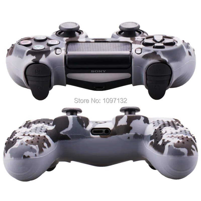 10 in 1 For Sony Dualshock PS4 DS4 Slim Pro Controller Silicone  Case Protective Skin + Thumb Stick Caps for Play station 4 (6)