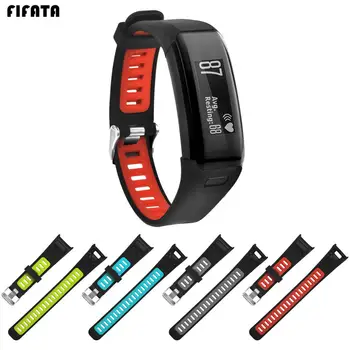 

FIFATA Double Color Long Watch Band For Garmin Vivosmart HR Replacement Silicone Wristband For Vivosmart HR Smart Sport Watch