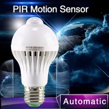 1pcs PIR Motion Sensor Lamp 5w Led E27 Bulb 7w 9w Auto Smart Led PIR Infrared