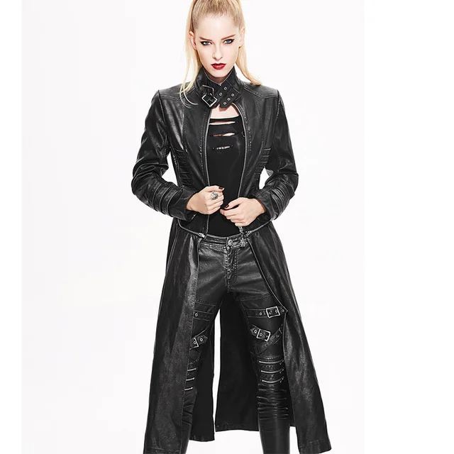 Gothic Punk Ladies Detachable Jacket Autumn Winter Women
