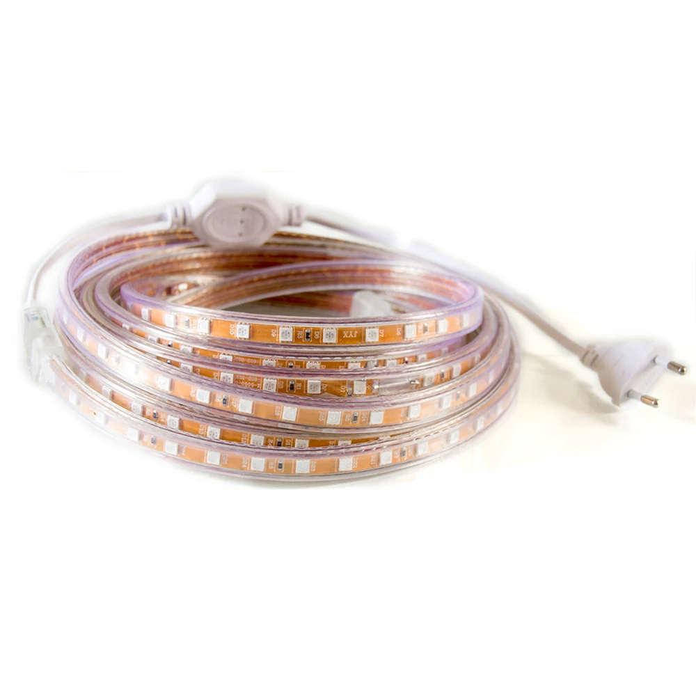 Светодиодная лента 220 В переменного тока SMD 5050 гибкая светодиодная 60