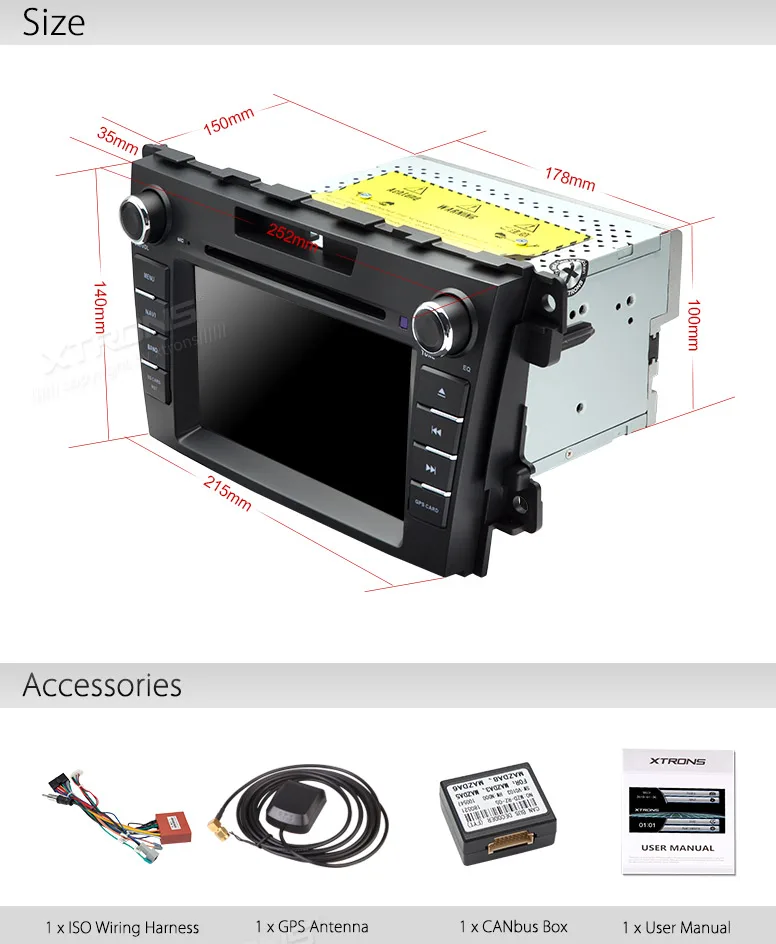 Flash Deal 7" Car DVD for Mazda CX-7 2007-2012 with Android Smart Phones Screen Mirroring Function Support & External Microphone Support 16