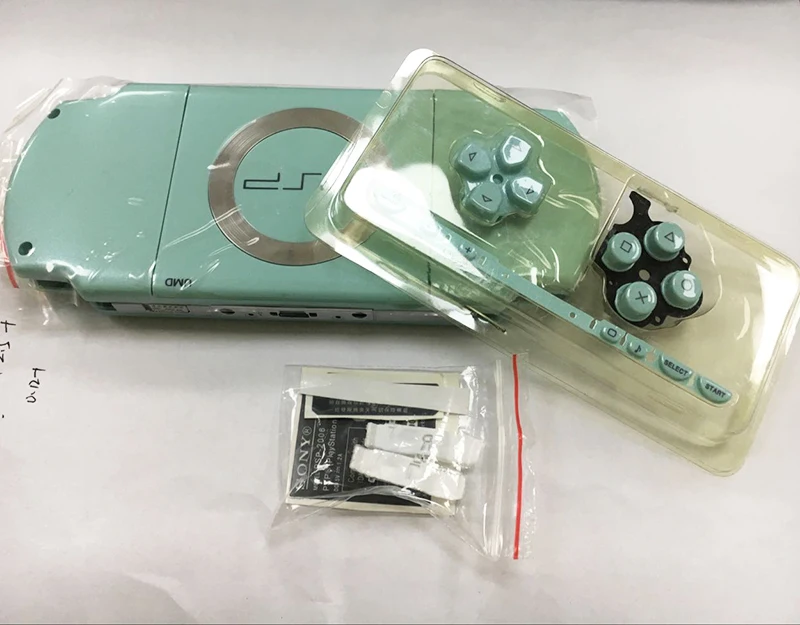 Светильник Blue/Gree полный чехол для psp 2000 psp 2000 Корпус Замена консоль чехол части с палкой LR маленькие детали