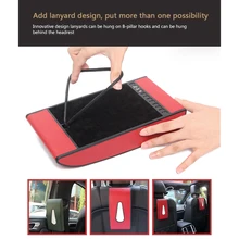 Креативная автомобильная коробка для салфеток, чехол для бумажной коробки, многофункциональный обтекаемый дизайн с наклейками на номер телефона(красный