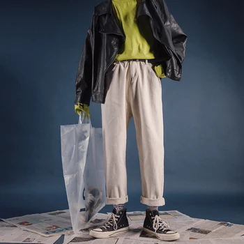 

Male Japanese Harajuku Streetwear Harem Trousers Wide Leg Pant Men Vintage Fashion Loose Casual Straight Pant