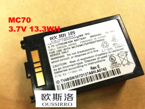 Replaces MOTOROLA MC70 MC75 FR68 MC7090 MC7004 82-71364-03 82-71364-05 Battery