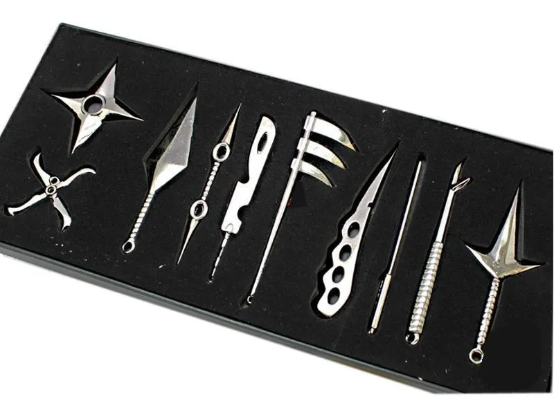 

Metal Toy Sword Naruto Kunai Knife Throwing Set Mini Naruto Weapon Toys Ninja Knife Naruto Cosplay Weapons 10pcs One Set