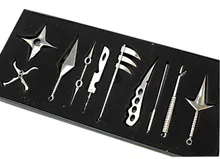 Metalen Speelgoed Zwaard Naruto Kunai Mes Gooien Set Mini Naruto Wapen Speelgoed Ninja Mes Naruto Cosplay Wapens 10 Stuks Een set
