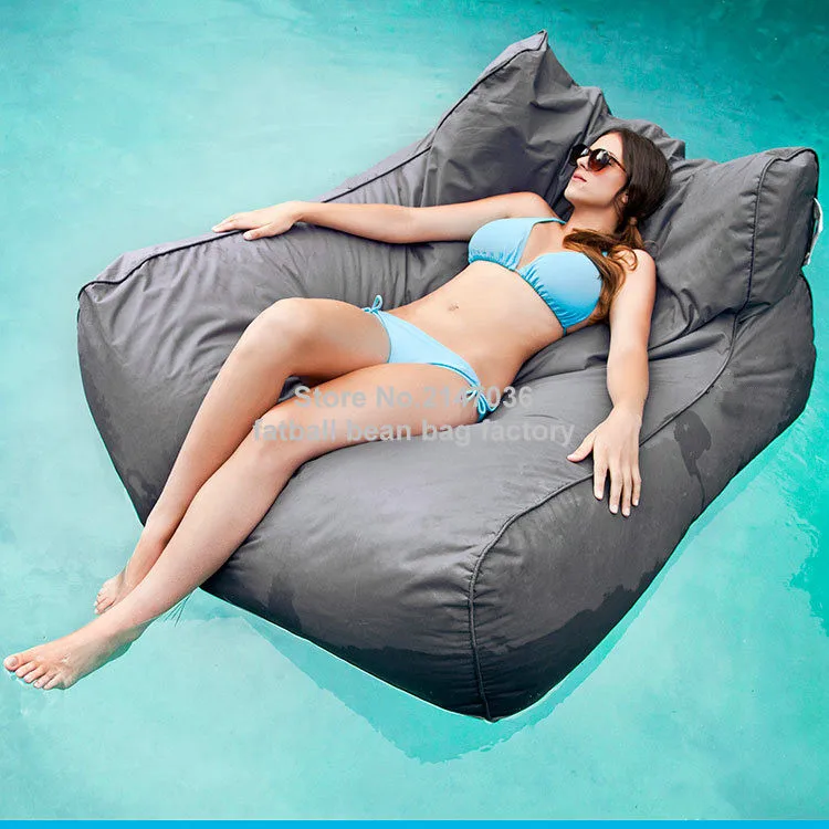 Pacific Grey oversized luxury comfortably accommodate two adults float beanbag, pool floating bean bag outdoor furniture sofa Pacific Grey oversized luxury comfortably accommodate two adults float beanbag, pool floating bean bag outdoor furniture sofa