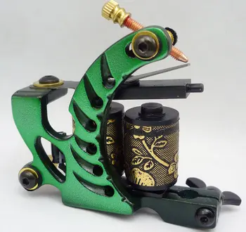 

10Pcs/lot Pro Casting Iron Tattoo Machine 10 Wraps coil stainless steel Tattoos Body Art Gun Coil Machine LPC-ITM-7059-2B