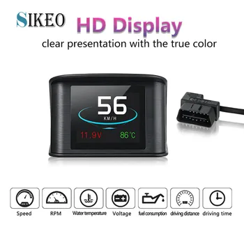 

Sikeo Car P10-ODB HUD Head Up Display 2.5 inch Digital OBD II Interface Car Vehicle Speeding Warning Windshield Projector