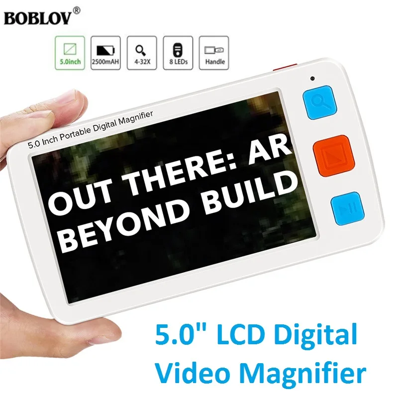 US $115.27 50 Lcd Colorful Electronic Digital Magnifier 4 32x Reading Aid 17 Color Modes Eyesightaiding For Elderly Video Magnifier
