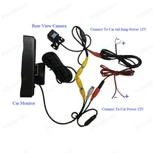 2 VA input 4.3 inch TFT LCD Car Monitor with reverse parking camera