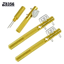 K8356 2 шт. Алюминий сплав золотой двуглавый прядь Узловязатель иглы узлы крючок уровня Рыбалка линии крюк галстук Рыбалка интимные аксессуары