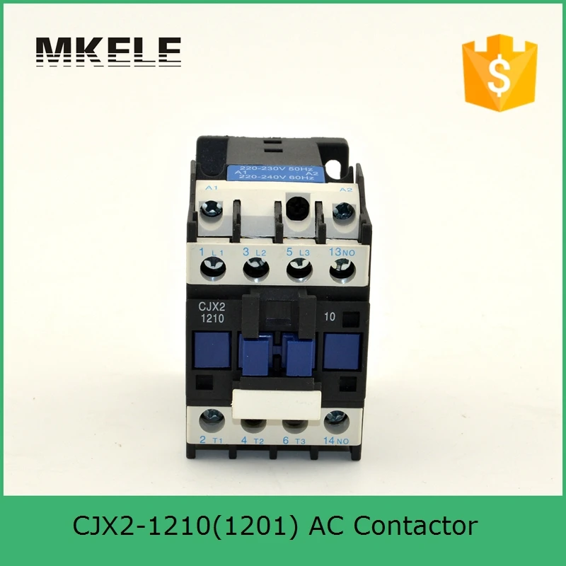 CJX2 1201 12A 3 P + NC Магнитный Электрический полюсный контактор переменного тока для
