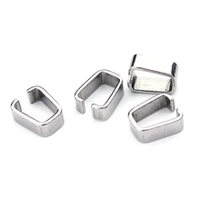 Louleur 25ピース/ロット4.5 × 11ミリメートルステンレス鋼ベイルビーズ圧着コネクタブレスレットネックレスdiyのジュエリーマーキングfingding