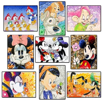 

Cartoon animated character puppet Mickey Mouse Diamond Embroidery diamond painting cross stitch Diamond Mosaic home decoration