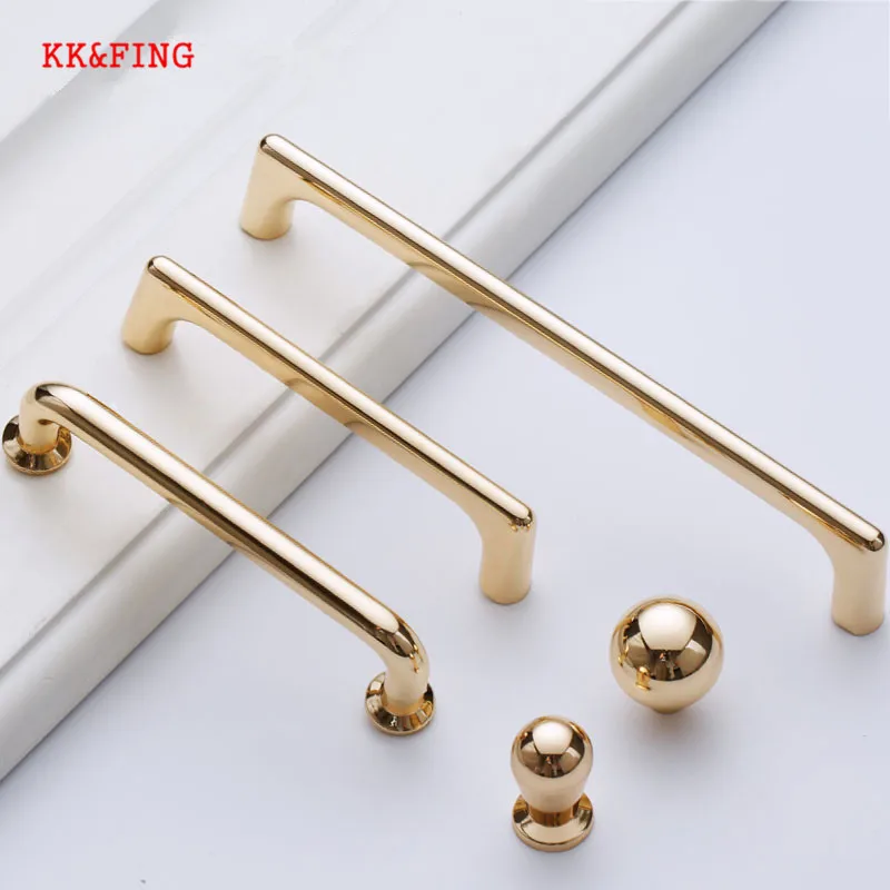 

KK&FING Zinc Alloy Rose Gold Cabinet Handles Solid Drawer Knobs Kitchen Cupboard Wardrobe Door Pulls Furniture Handle Hardware