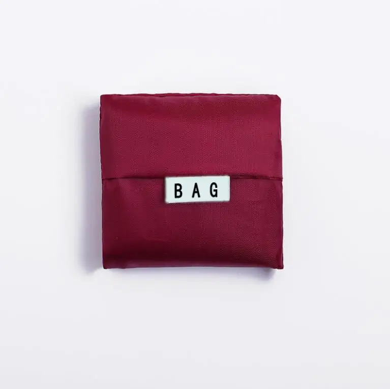 Горячая водонепроницаемая многоразовая сумка для покупок Женская Складная сумка переносная тканевая Эко сумка для продуктов Складная Большая вместительная сумка - Цвет: Красный
