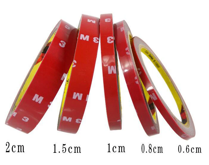  6mm 8mm 10mm 15mm 20mm x 30Meters Double Sided Tape Sticker Acrylic Foam Adhesive Car Interior Exte