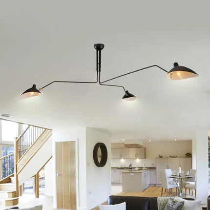 Nordic 3 Arm 6 Arm Serge Mouille Ceiling Lights Duckbill Replica