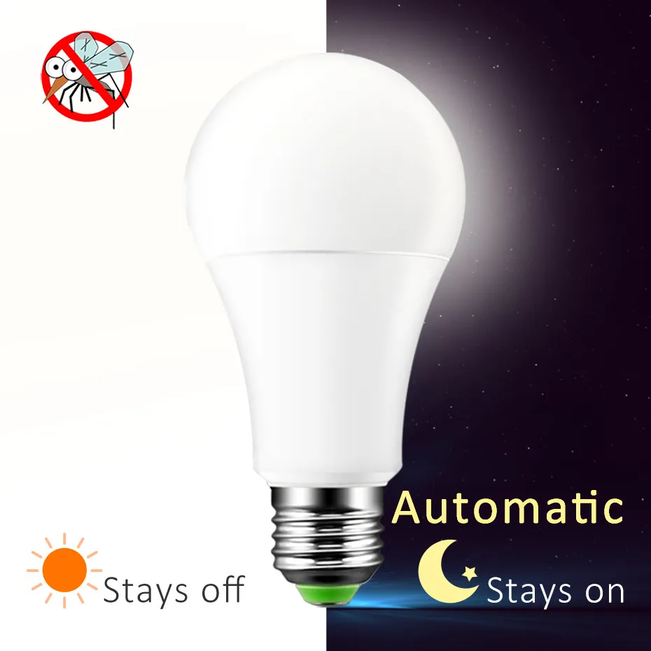 LED Sensor Bulb E27 B22 Dusk To Dawn Light Sensor Lamp Indoor Outdoor 10w15w18w 