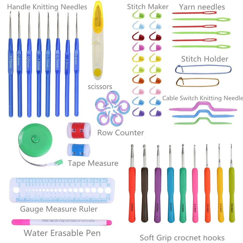 68pcs-Set-KOKNIT-DIY-Knitting-Crochet-Hooks-Set-Needles-Set-With-Storage-Bag-DIY-Craft-Sewing (2)