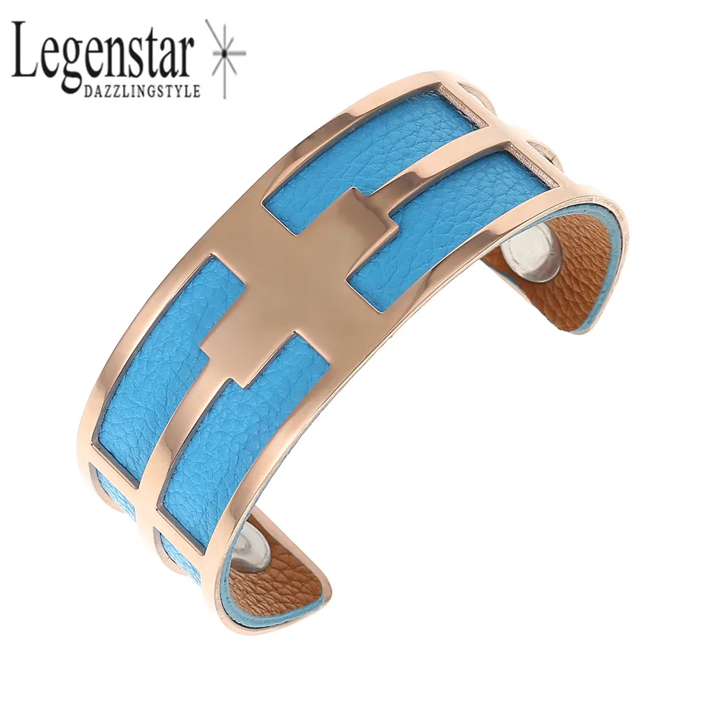 

Legenstar Big Bracelet For Women Statement Jewelry Femme T Show Accessories Cross Stainless Steel Cuff Bangle Manchette