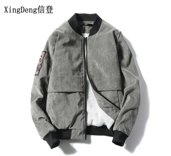 

XingDeng 2018 Brand New winter Men Casual Jacket Coat Fashion Washed Cotton 80s costumes Jackets Male warm Coats plus size 5xl