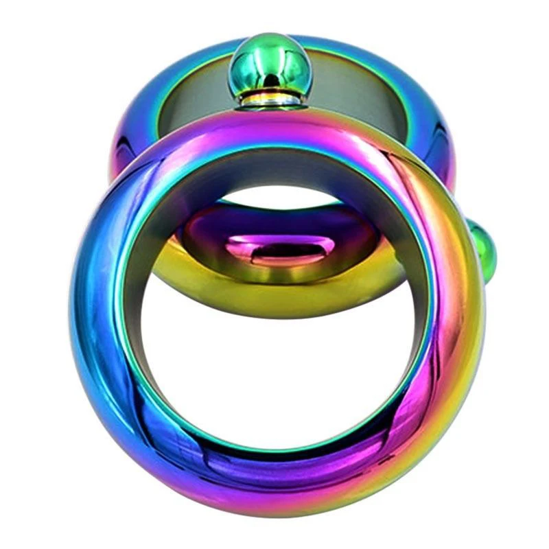 1 x Fashion Stainless Steel Portable 3.5oz Hip Flask Holder Alcohol Drink Bangle Bracelet