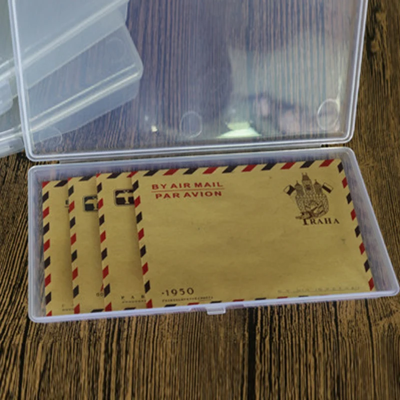 1 pc New Small Plastic Transparent With Lid Collection Container Organizer Case Cans Cabinet Sundries Storage Box