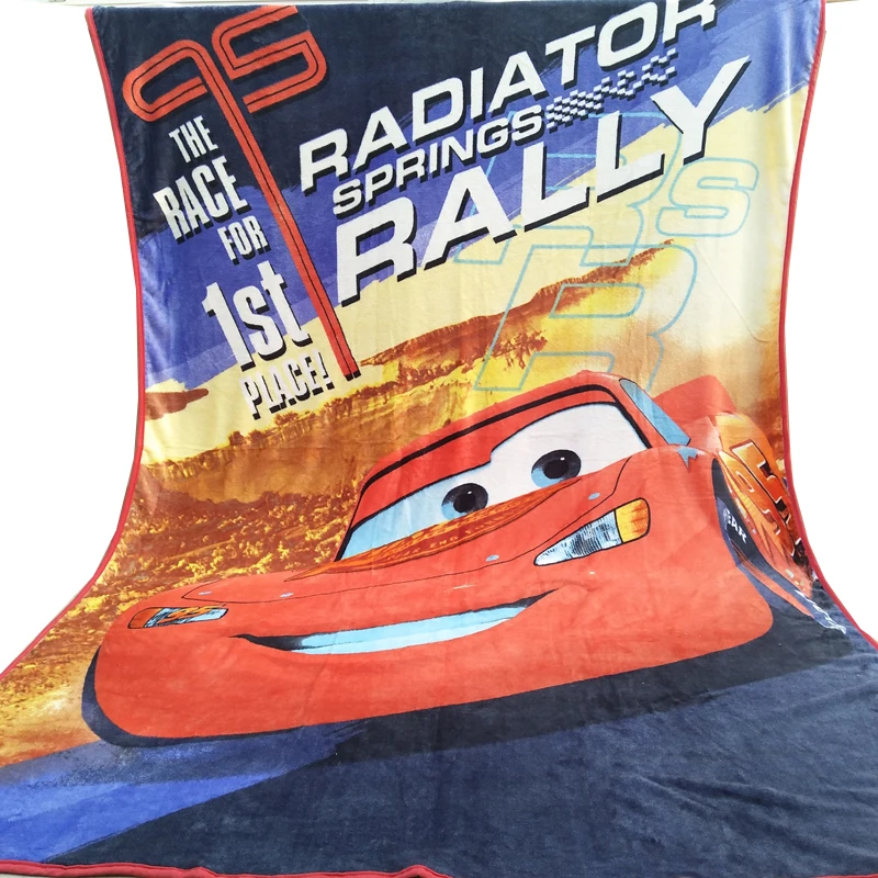 Disney Cars Blanket Throw Mc queen Coral Fleece Blanket Bed Sheet for