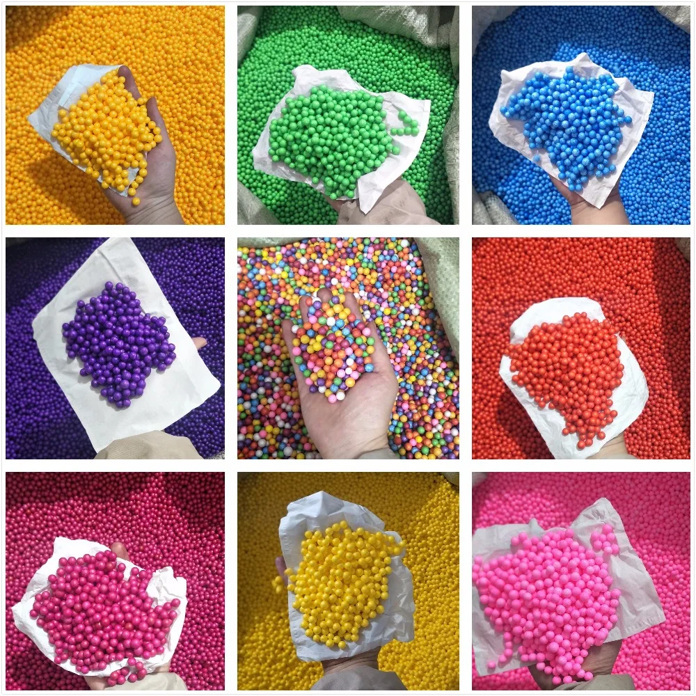 

Wholesale 500g 7-9mm Foam beads mini colored round foam balls Crystal Bottle decoration pillow/sofa filler DIY Slime Accessories